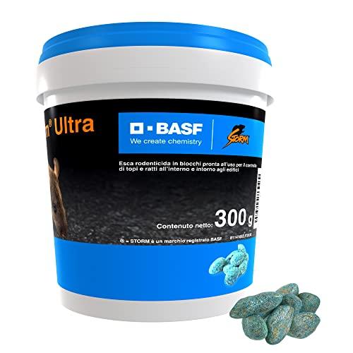 BASF - Veleno per Topi Professionale Potente, Esche per Topi e Ratti in Confetti, Nuova Formula più Efficace e Appetibile, Topicida a Base di Flocoumafen 25ppm (Storm® Ultra Secure 300gr)