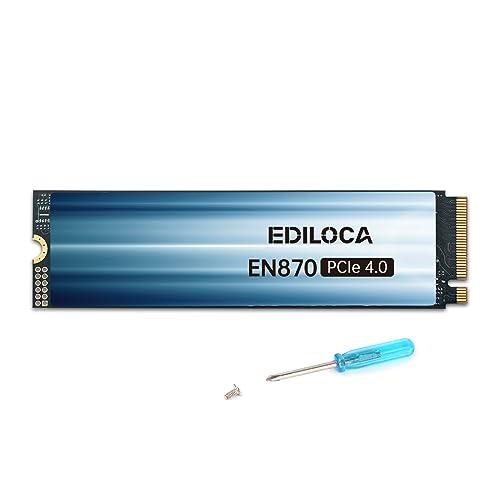 Ediloca EN870 SSD 2TB PCIe Gen4, NVMe M.2 2280, fino a 7450 MB/s, Unità a stato solido interne, cache SLC dinamica, compatibile con PS5 e PC