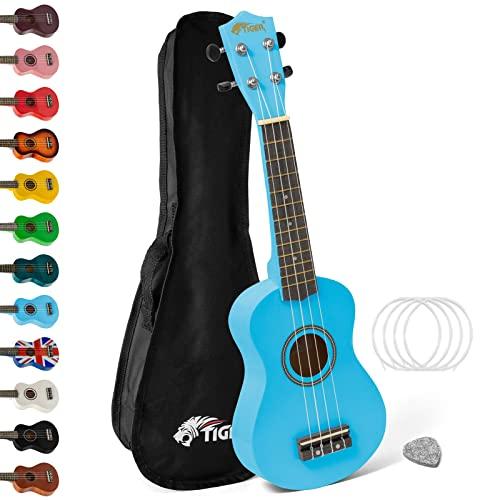 TIGER Principianti e Ukulele Soprano, Ukulele e Borsa, Blu