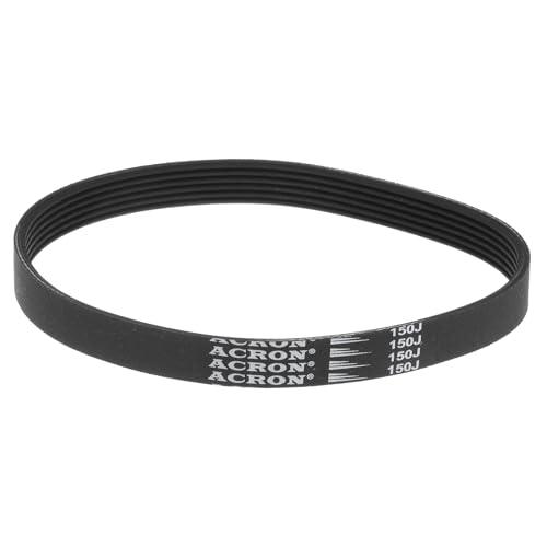 QUARKZMAN 150J6 Cinghia Poly-V in Gomma Nitrilica, 6 Coste Cintura a Coste PJ, 381mm Lunghezza x 14mm Larghezza x 3,5mm Spessore, Cinghia di Trasmissione Industriale
