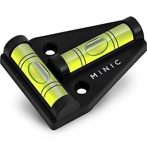MINIC Livella a bolla a croce - Piccolo, Durevole e Infrangibile - Livellatore per caravan - Accessori per camper - Spirit Level (Standard)