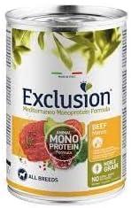 Exclusion Monoproteico Adult All Breeds Umido MANZO 6 LATTINE DA 400gr