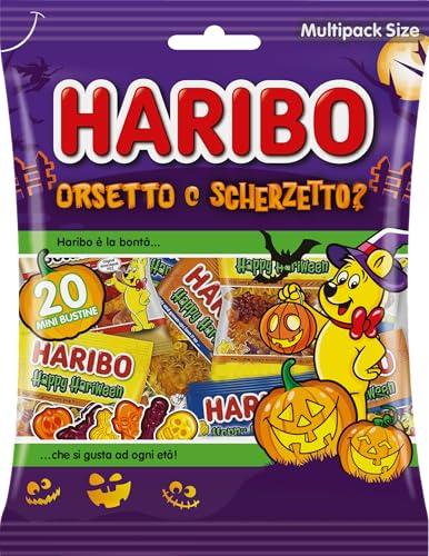 Haribo Halloween Multipack, 20 Mini Bustine, Caramelle Gommose, Gusto Frutta, Ideali Per Halloween - 250gr