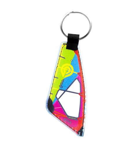 Goya Banzai 11 Iris Carbon Windsurfing Portachiavi Real Windsurf Sail - Windsurf Portachiavi, Goya Banzai 11 Iris Carbon, Keychain
