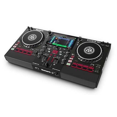 Numark Mixstream Pro+ Controller DJ con separazione stem, 2 deck, Wi-Fi, mixer, touchscreen da 7