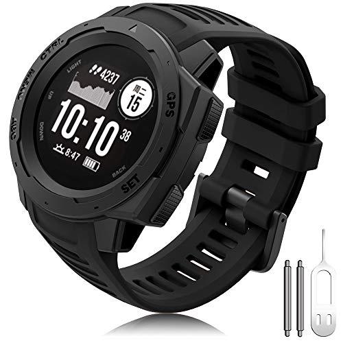 TOPsic Compatibile con Garmin Instinct Cinturino, Silicone Braccialetto 22mm di Ricambio Accessori Sportivo Cinturino per Garmin Instinct Smartwatch