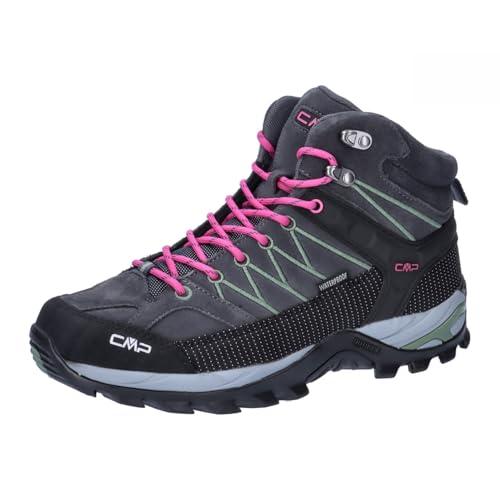 CMP Rigel Mid Wmn Trekking Shoes Wp, Scarpe da trekking Donna, Antracite Mineral Green, 38 EU
