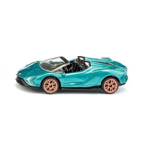 siku 1571, Lamborghini Sián Roadster, Auto Giocattolo, Metallo/Plastica, Turchese Metallizzato, Ruote in Gomma, Cerchioni Sportivi, Tetto Aperto