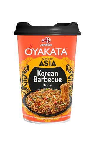 Ajinomoto, Oyakata Soba Cup Noodles Korean BBQ, Noodles Istantanei al Gusto Barbecue, Pronti in 3-4 Minuti, Condimento a Base di Salsa di Soia e Spezie Asiatiche, Snack o Pranzo Veloce, 93 g