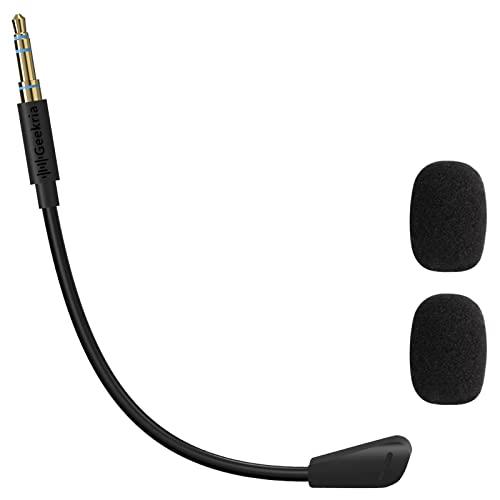 GEEKRIA Microfono di ricambio staccabile da 3,5 mm per cuffie da gioco, compatibile con microfoni Logitech G PRO X, PRO X, G733, G433, G233 (17 cm)