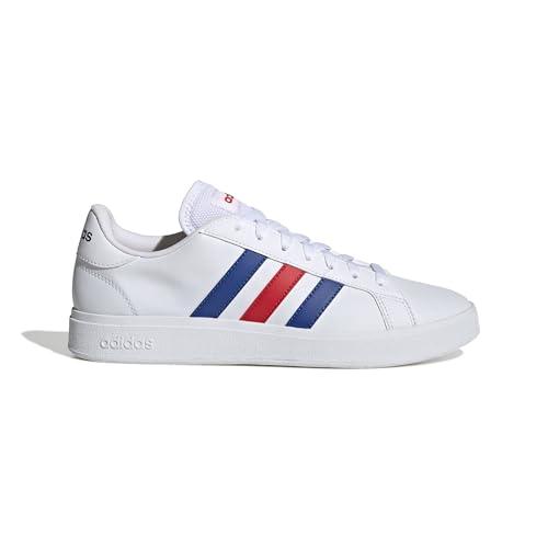 adidas Grand TD Lifestyle Court Casual Shoes, Sneakers Uomo, Cloud White/Royal Blue/Vivid Red, 43 1/3 EU