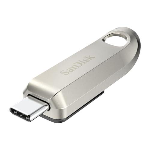 SanDisk 128GB Ultra Luxe, Unita Flash USB Type-C, prestazioni USB 3.2 Gen 1, Design premium e corpo in metallo, fino a 400 MB/s, Argento