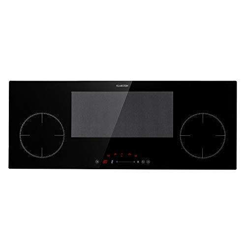 Klarstein Piastra Induzione 4 Fuochi, Piano Cottura Induzione 7000W, Piano Cottura Induzione a 4 Fuochi Integrata con Controllo Touch, Fornello a Induzione, Piastra ad Induzione Professionale 4 Zone