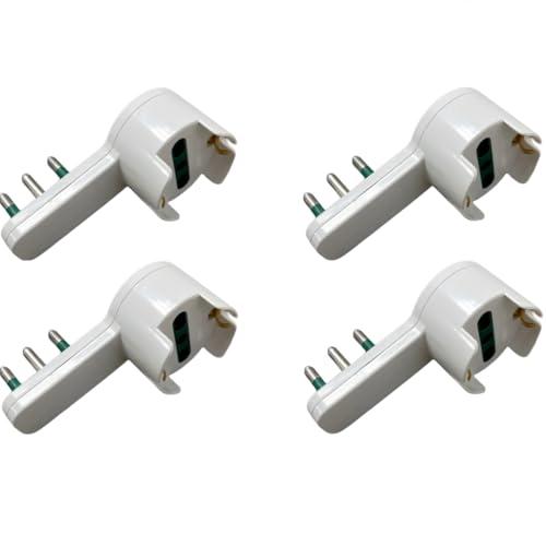gloca Set 4 Adattatori A Sbalzo Salvaspazio 10/16A Con Spina 16A Colore Bianco 250V