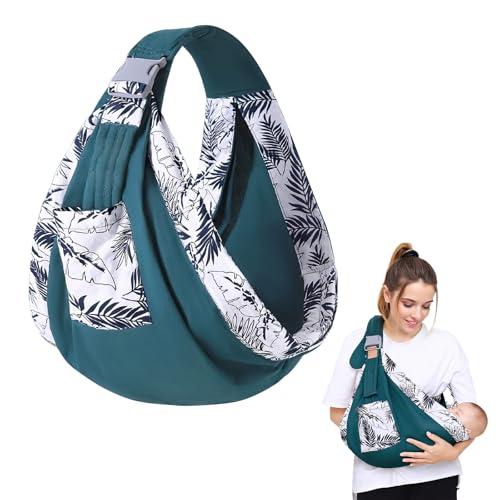 Fascia Porta Bebe, Porta Bambino da 4-38 Mesi, Fascia Neonato Ergonomico, Traspirante Baby Carrier Facile da Indossare, Una Facile Regolazione, Verde