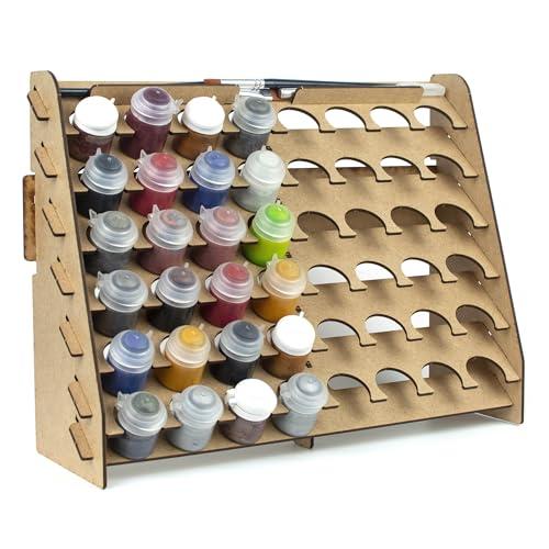 PROSCALE Porta pennelli acrilici da parete modellismo. Organizer colori modellismo Espositore parete bottiglie colori Porta acrilici Citadel Stazione di pittura (33 mm)