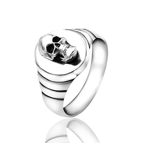 ANELLO da UOMO in ARGENTO 925 con TESCHIO