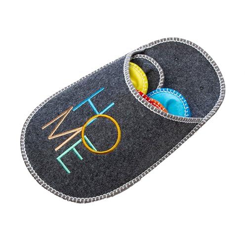 AVANTI TRENDSTORE Guest - Set pantofole, 5 paia in diversi colori e misure varie, la borsa è disponibile in diversi colori e fantasie
