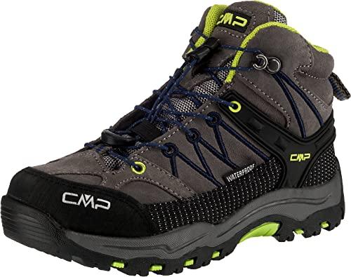CMP Kids Rigel Mid Trekking Shoes Wp, Scarpe da trekking Unisex - Bambini e ragazzi, Graffite Marine, 40 EU