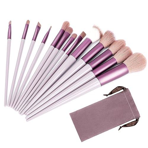 aweskmod Pennelli Trucco 13 Pezzi Set Viso e Occhi, Pennelli Make Up Professionali Set, Sintetico Contorno Fard Ombretti Correttori Fondazione Trucco Pennelli