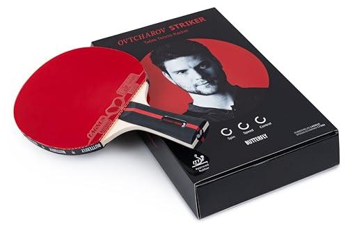 Butterfly Racchetta da ping pong Ovtcharov Striker | Racchetta da tennis professionale per giocatori di ping pong ambiziosi | approvazione ITTF per competizioni | rivestimenti estremamente
