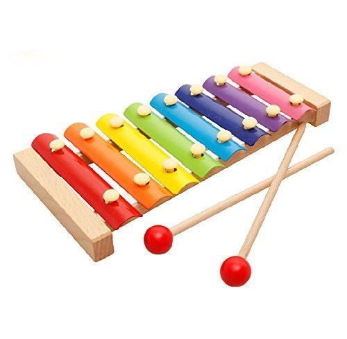 XLKJ 8 Gli Appunti Carillon Strumento Bambino Puzzle in Legno Xilofono a percussione Giocattoli Musicali Giochi Musicali per Bambini Bambini