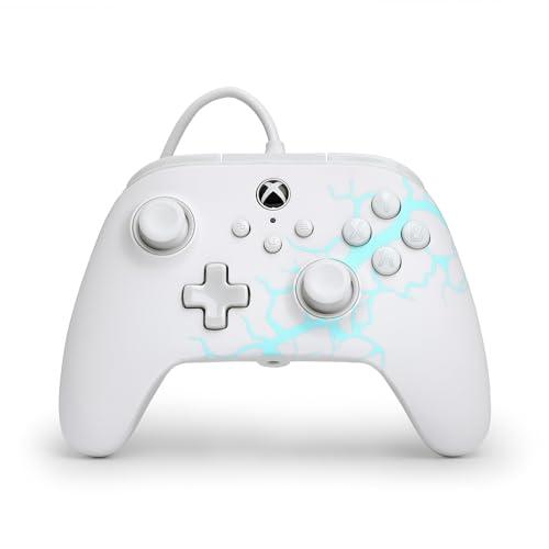 PowerA Advantage Wired Controller for Xbox Series X|S - Arctic Ice, gamepad, wired video game controller, gaming controller, USB-C, Works with Xbox One, Officially Licensed