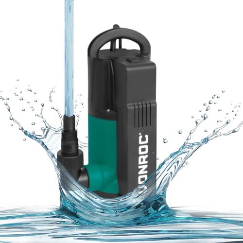 VONROC Pompa acqua sommersa 750W – 14000 l/h per acque sporche e pulite. Con galleggiante integrato