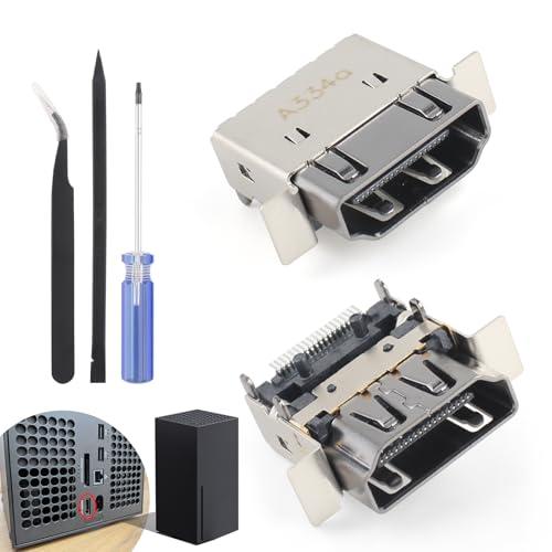 RongZy Porta HDMI per Xbox Series X Sostituzione Connettore Interfaccia Presa HDMI per Xbox Series X Consolle Accessori Parti di Riparazionae con Strumenti