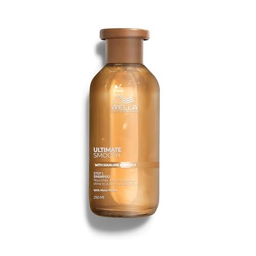 Wella Professionals Ultimate Smooth Shampoo - Shampoo Idratante con Squalano e Omega 9 - Ristrutturante Capelli Secchi, Opachi e Crespi (250ml)