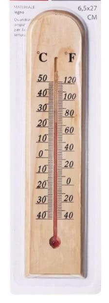Saraoriginalshop Termometro Ambiente da Parete in Legno per Interno ed Esterno disponibile in 2 Dimensioni Casa Giardino, Garage, Serra (Grande)