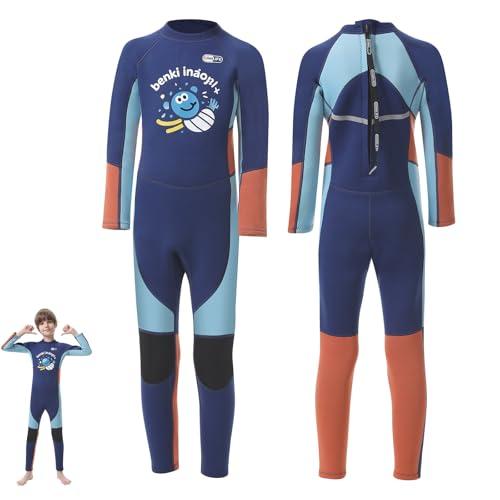 Gimilife Muta per bambini, Muta sub per ragazzi, ragazze e piccoli, in neoprene 2mm termica, sub intera/corta, ideale per nuoto, immersioni e surf