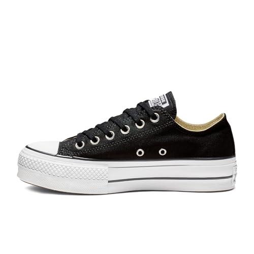 Converse 560250C Black Nero Scarpe Basse Donna Sneakers Platform Lacci Tessuto 40