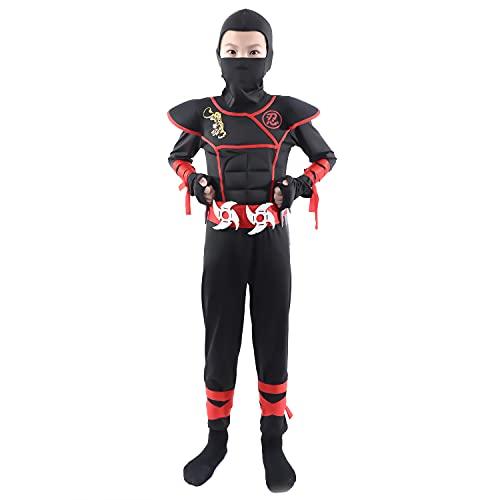 Sincere Party Costume Ninja per bambini, Ninja Dress Up Abbigliamento da gioco di ruolo con accessori