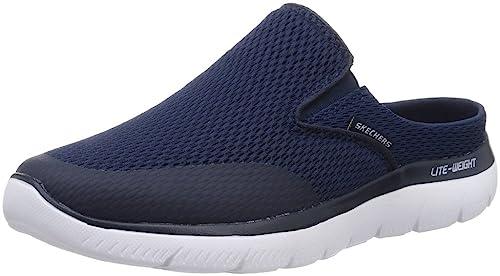 Skechers Vindicatore Vertici, Scarpe da ginnastica Uomo, Bordo In Tessuto Blu Navy, 43 EU