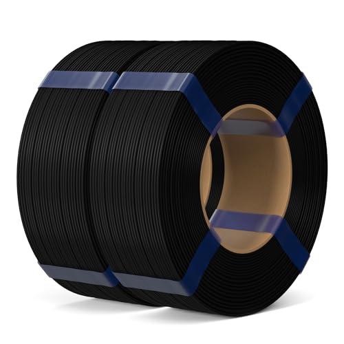 ELEGOO Filamento PLA Basic Di Ricarica 1,75 mm Nero 2 kg, PLA Refill Per Stampante 3D Senza Bobina, Precisione +/- 0,02 mm, Compatibile Con Bobina Riutilizzabile