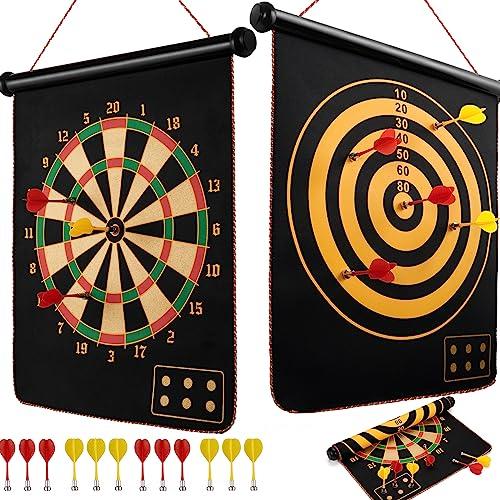 BATURU Bersaglio magnetico per freccette per bambini dai 4 anni in su, con 12 freccette sicure, regalo per ragazzi per compleanno e Natale, giochi per interni ed esterni