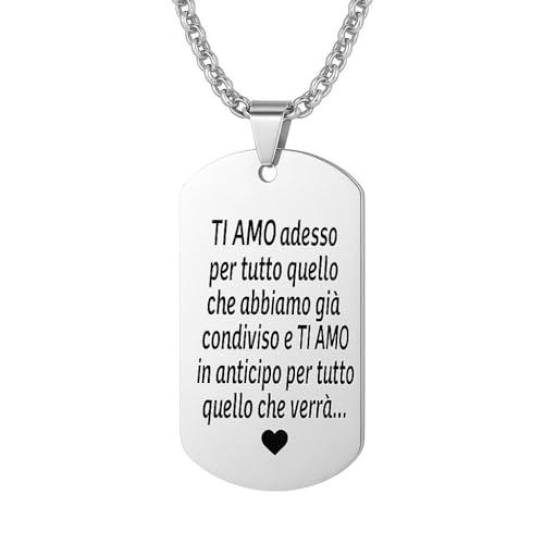 Generico Collana Militare Personalizzata con Ritratto e Testo Incisi – Targhetta Uomo Donna in Acciaio Inossidabile – Idea Regalo Commemorativa o per Coppia