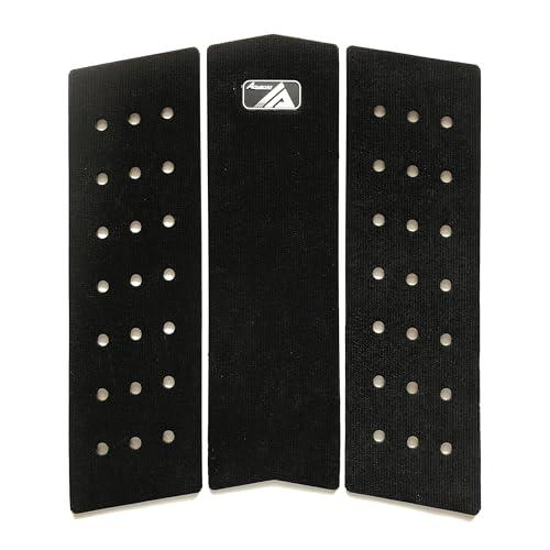 AQUBONA 3 Pezzi Stomp Pad Tavola da Surf Eva Trazione Pad Adesivo Coda Professionale Pad/Si Applica Tutte Le Tavole - Tavole da Surf, Shortboard, Longboard, Skimboard (Cerchio Nero)