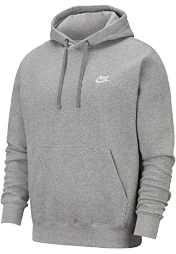 NIKE M Nsw Club Po Bb, Felpa con Cappuccio Uomo, Grigio_Nero, L
