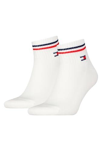 Tommy Hilfiger Quarter, Calzini Unisex - Adulto, Bianco, 39-42