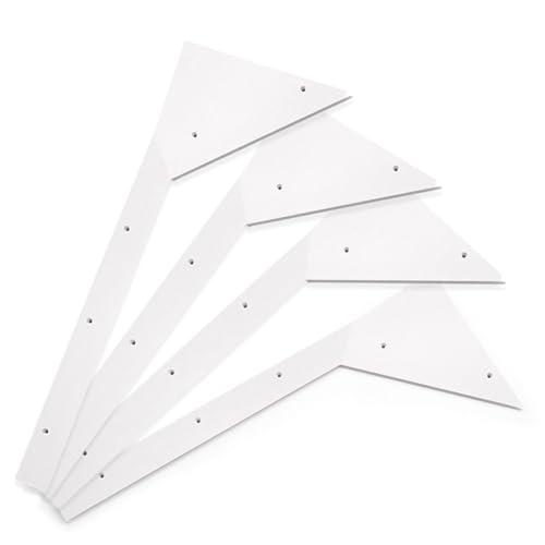 FAS PENDEZZA Serie Angolari Fermavetro Alti per Calcio Balilla - Kit Completo Biliardino, Altezza 4 cm, Materiale in Nylon, Colore Bianco (Angolari Alte)