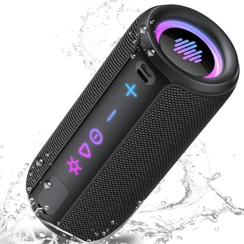 Cassa Bluetooth Portatile Potente 30W, Altoparlante Bluetooth 5.4 con Miglioramento Basso 3.0, IPX7 Speaker BluetoothAccoppiamento TWS, 30H di Autonomia con 8 Modalità RGB, Supporto Micro-Con, AUX, TF