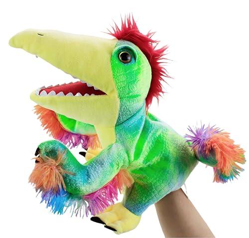 LOMTRATS Dinosauri Marionette a Mano per Bambini,Triceratopo e Tyrannosaurus Rex con Bocca Aperta,per Raccontare Storie,Insegnare,Regali di Compleanno