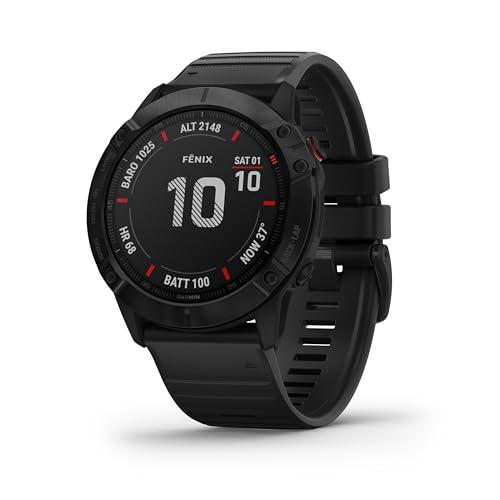 Garmin Fenix 6X PRO GPS Smartwach Multisport, con Mappe, Musica e Garmin Pay, Cassa 51 mm, Nero con Ghiera Slate Gray