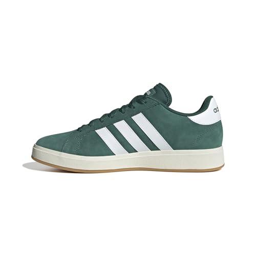 adidas Uomo Grand Court Base 00S Shoes, Collegiate Green/Cloud White/Gum, 43 1/3 EU