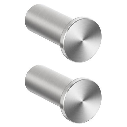 SAYAYO Ganci Accappatoio Bagno in Acciaio Inox Gancio Appendiabiti, Appendi Strofinacci Cucina Ganci da Parete Appendi Accappatoio Bagno Capacità Carico 15 kg, 2 Pezzi, Argento