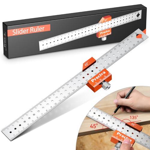 Righello Falegname, Preciva Carpentiere Posizionamento, Steel Ruler, Righellidi Misurazione Dell'angolo, Righello di Misurazione Della Lunghezza, Measuring Tools