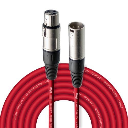 Stagg - Presa Microfono di Alta Qualita XLRf to XLRm, 6m, Rosso