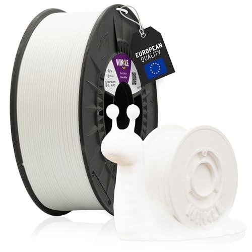 WINKLE Filamento PLA HD 2.85mm Bianco Glaciale, Bobina da 1kg, Filamento per Stampante 3D FDM, Precisione Dimensionale +/- 0.05mm, Materiale Biodegradabile Facile da Stampare su Stampanti 3D